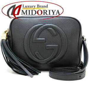GUCCI Disco Bag Shoulder Soho Leather Black
